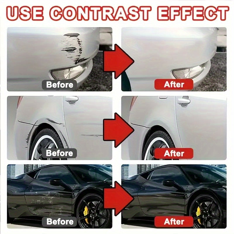 Car Scratch Repair Kit – Paint Scratch Remover & Surface Restorer with Protective Wax, Works on All Paint Colors | Includes Applicator Sponge
