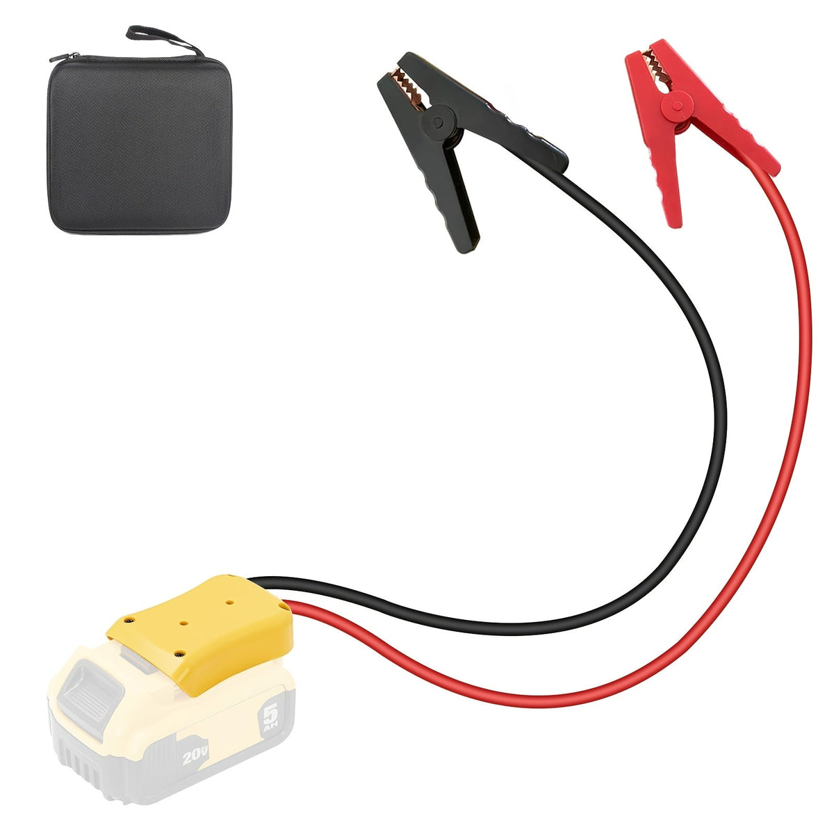 Jump Starter Cables Compatible with Ryobi 18V Battery, 8AWG 5.9FT Portable Booster Pack for Cars Light Trucks, Battery Not Included