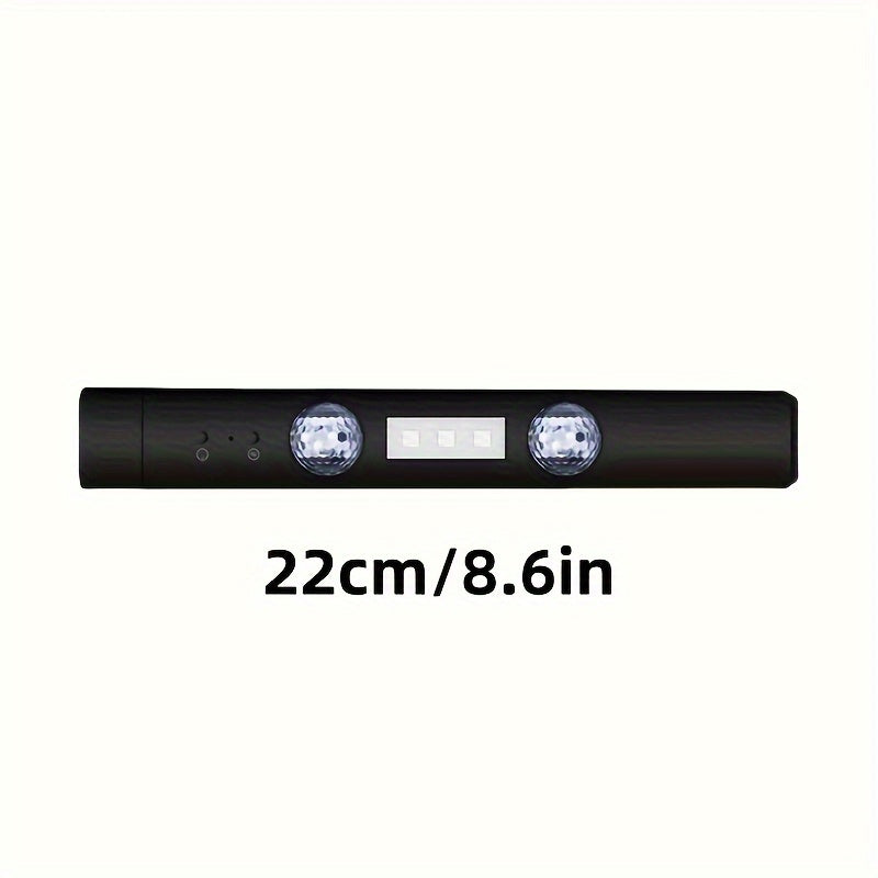 RGB Music Sync Neon Atmosphere Light, Car Interior Starlight Ambient LED, Party DJ Rhythm Light, USB Rechargeable 5V, Remote Control, Multi-Use for Car Home & Party