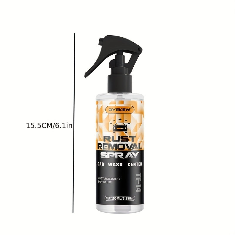 Metal Rust Remover Spray 3.38oz – Chrome, Iron, Alloy & Steel Safe, No Residue, Plastic & Rubber Safe for Automotive & Household Use
