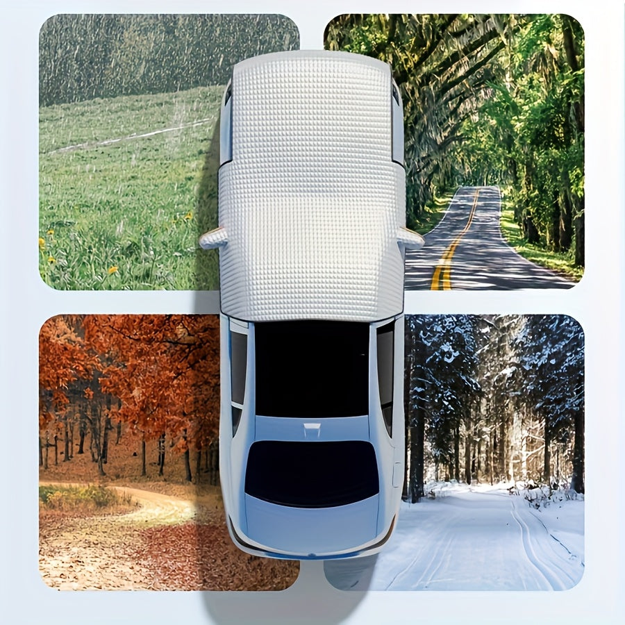 Windshield Snow Cover & Frost Guard – Universal Fit, Thickened All-Season Sun Shade & Ice Protector for Car Truck SUV, Front Window Cover