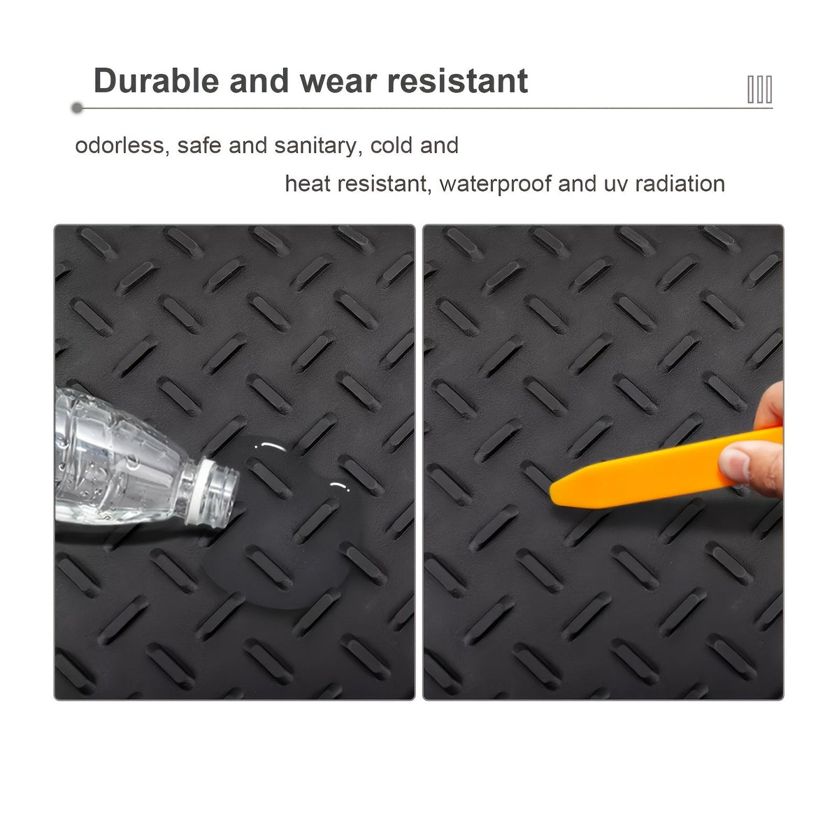 Trunk Cargo Liner Mat – Universal Trim-to-Fit, All-Weather Rubber Protection for Car, SUV & Sedan, Waterproof Seat Back Protector