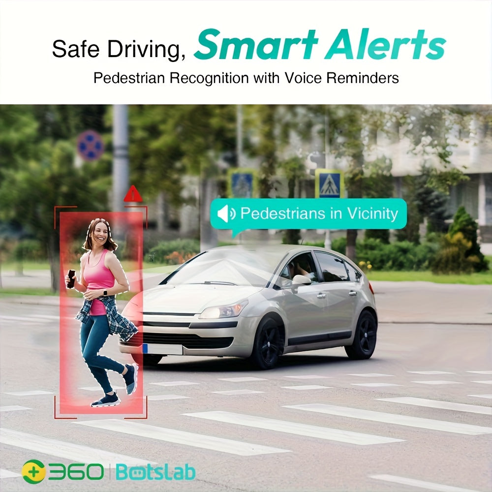 Dash Cam 3K WiFi GPS – 140° Wide Angle, Night Vision, WDR, Parking Mode, Motion Detection & Loop Recording | Botslab G300H Pro