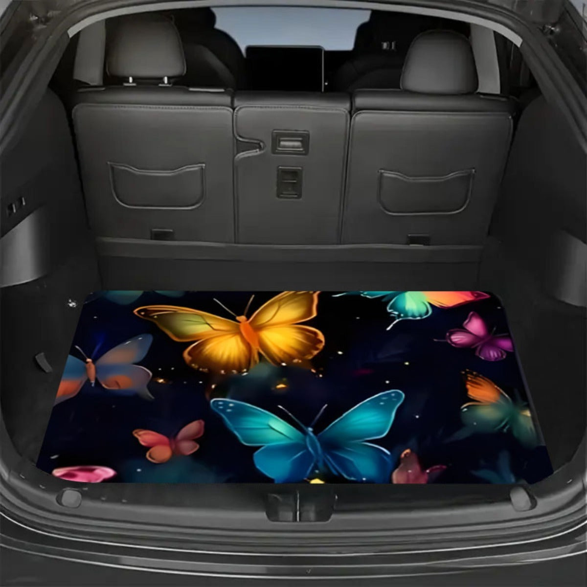 Car Trunk Mat Cargo Liner – Waterproof Non-Slip Durable Floor Mat with Distinctive Patterns, Protects Against Dirt Spills & Scratches, Universal Fit
