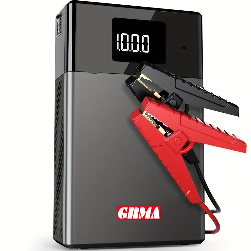 Portable Jump Starter 12V Lithium, Car Battery Booster for Up to 9L Gas / 6.5L Diesel, Ultra-Safe with LCD Display, Optional Air Pump