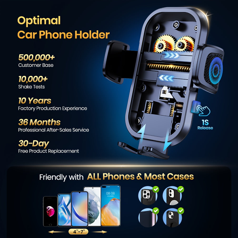 Car Dashboard Phone Holder Mount – Adjustable 360° Vertical & Horizontal, Strong Adhesive Base, Universal Fit for All Smartphones