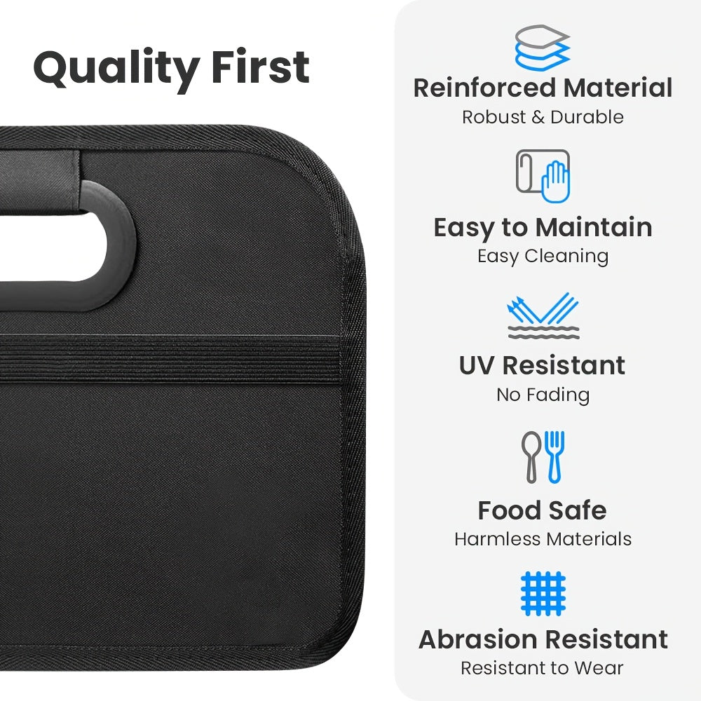 Foldable Car Storage Box with Handle Portable Collapsible Trunk Organizer for Car SUV Minivan Truck Groceries Camping Gear Tools 4 Colors Black Grey Blue Red