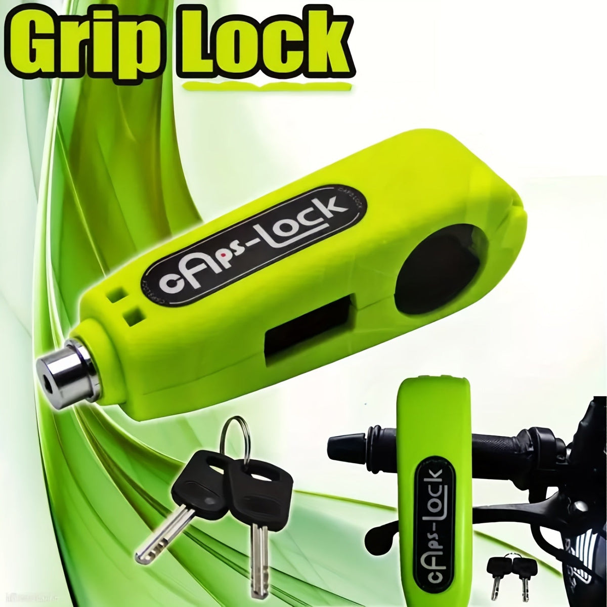 Motorcycle Disc Brake Lock Anti-Theft Handlebar Wheel Security Lock with 2 Keys for Motorbike Scooter Bicycle Black Yellow Blue