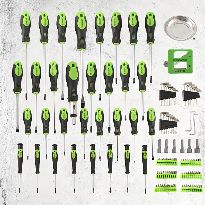 Precision Screwdriver Set 100/126/132PCS Insulated Magnetic Screwdriver Kit with Storage Rack for Electronics Auto Repair
