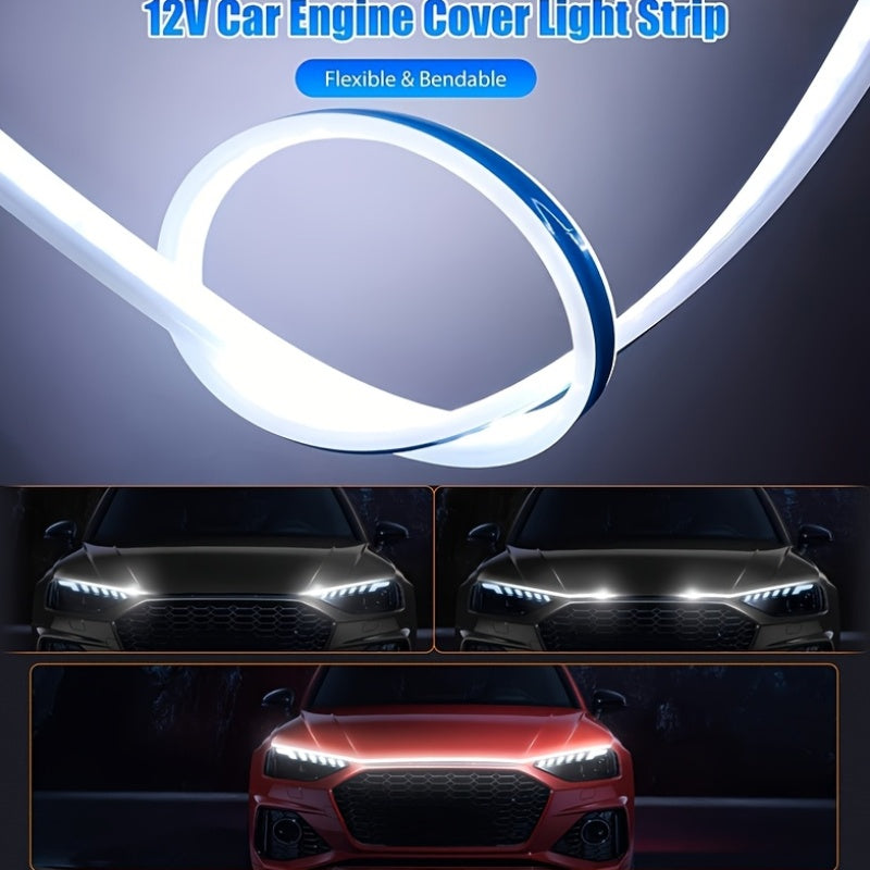 70 Inch Engine Bay LED Through Light 2000-3000 Lumens White Auto Welcome Mode Steering Effect 12V Hardwire for Car SUV Universal Fit