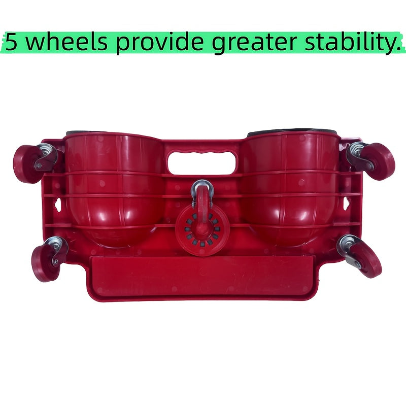 Rolling Knee Pad Platform with Wheels, ABS Cushioned Kneeling Pad with Built-In Tool Tray, for Mechanics, Carpenters, Flooring & Car Repairs, 150+ lbs Capacity