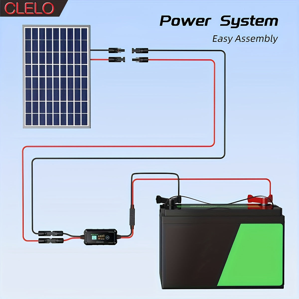 14AWG MC4 Solar Extension Cable 30FT | Male & Female Connectors, Copper Wire for RV, Car & Solar Charge Controller – ≤36V Outdoor Solar Wiring