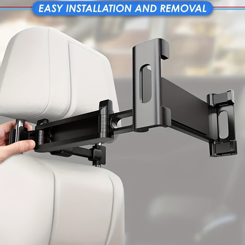 Car Headrest Mount Tablet & Phone Holder for Back Seat | Rear Seat Headrest Organizer for iPad, Tablets & Smartphones – Black