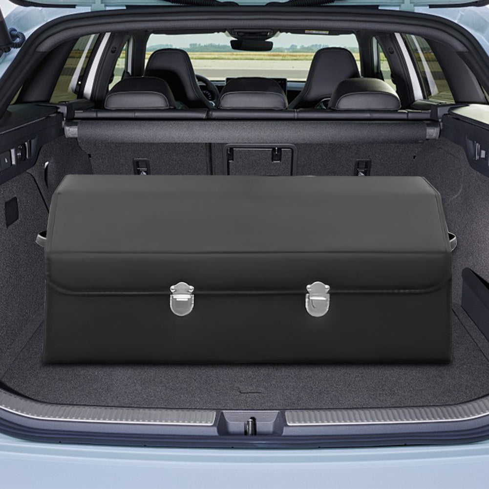 Car Trunk Organizer Collapsible Storage Box – Foldable Cargo Container for SUV, Truck & Sedan, Heavy-Duty Auto Trunk Storage Bag with Handles