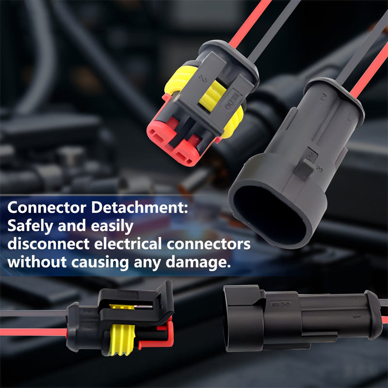 Automotive Electrical Terminal Connector Removal Tool Set, Wiring Harness Plug Separator Kit, Universal Car Wire Pin Extractor for Most Vehicles, 2PCS