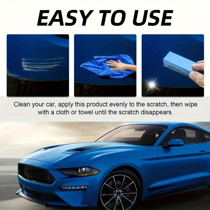 Car Scratch Repair Kit – Paint Scratch Remover & Surface Restorer with Protective Wax, Works on All Paint Colors | Includes Applicator Sponge