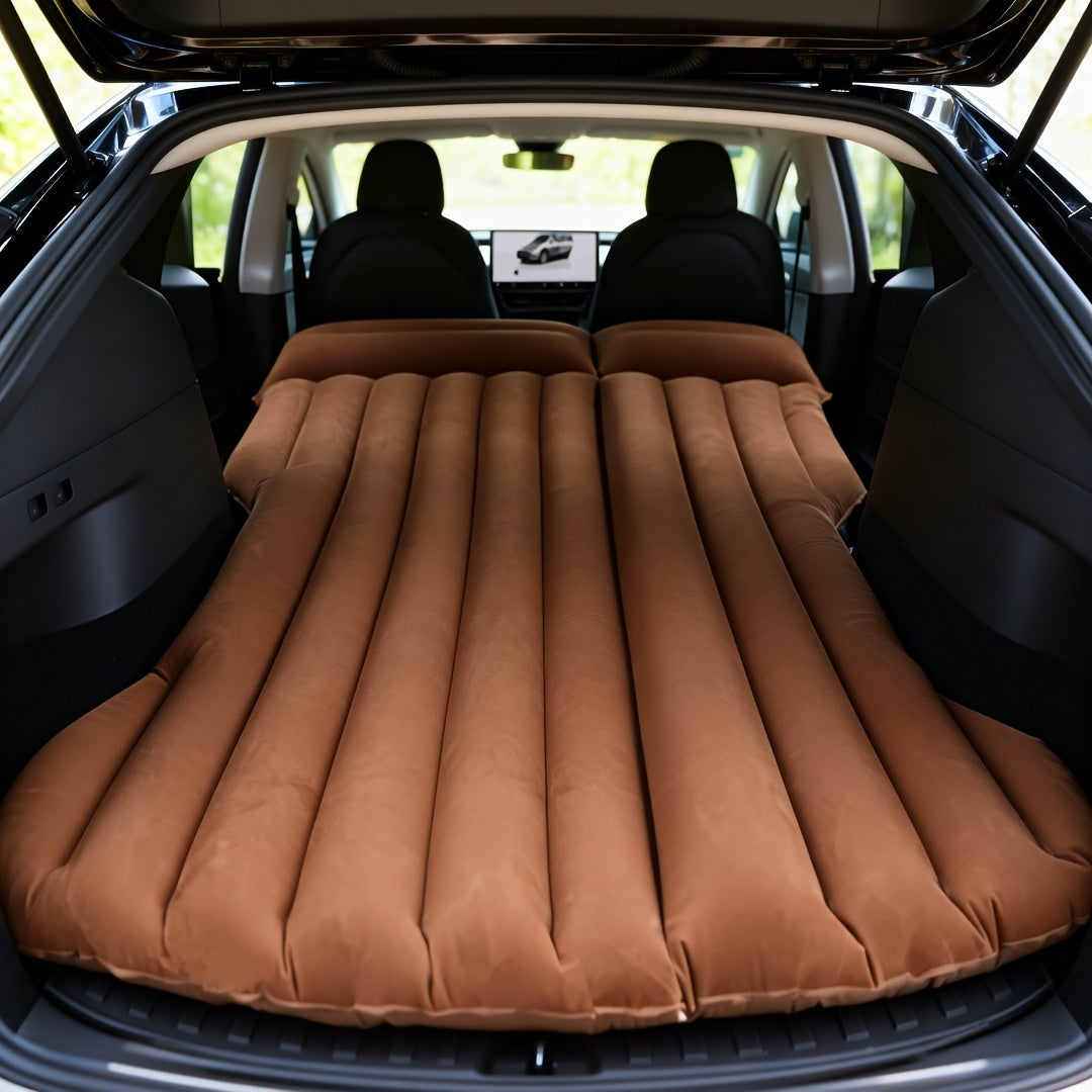 Car Inflatable Mattress for SUV, Tesla, Truck & RV Backseat – Portable Foldable Air Bed with Pump, 2 Pillows & Storage Bag for Camping & Travel