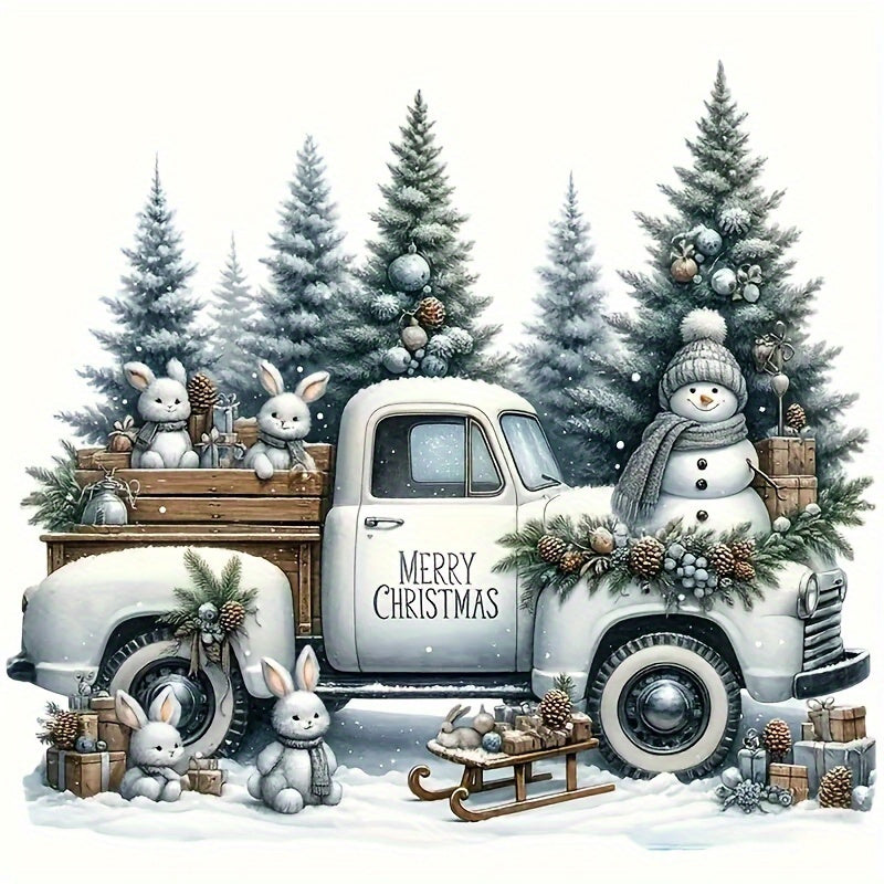 Christmas Vinyl Stickers 2 Pack Merry Christmas Decals for Laptop Bottle Truck Phone Motorcycle Window Wall Cup – Holiday Sticker Set